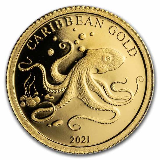 Barbados: Octopus 0.5g Gold 2021