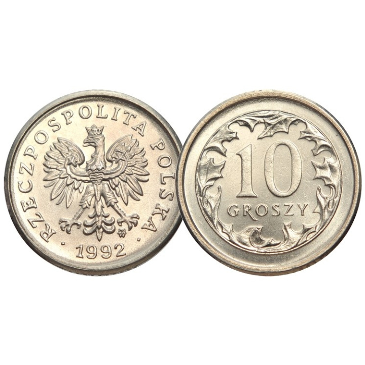 National Bank of Poland: 10 gr from the Bank Roll Coin (50 pcs) - Random Year