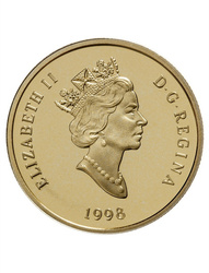 75º Aniversario del Premio Nobel por el descubrimiento de la insulina 1/4 oz Oro 1998 Proof