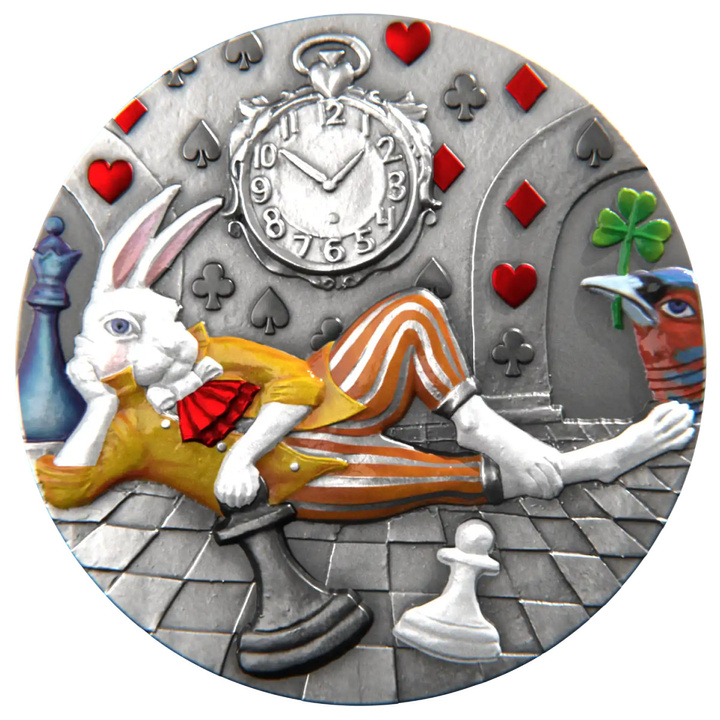 Niue: White Rabbit Rest colored 1 Ounce Silver 2025 Prooflike