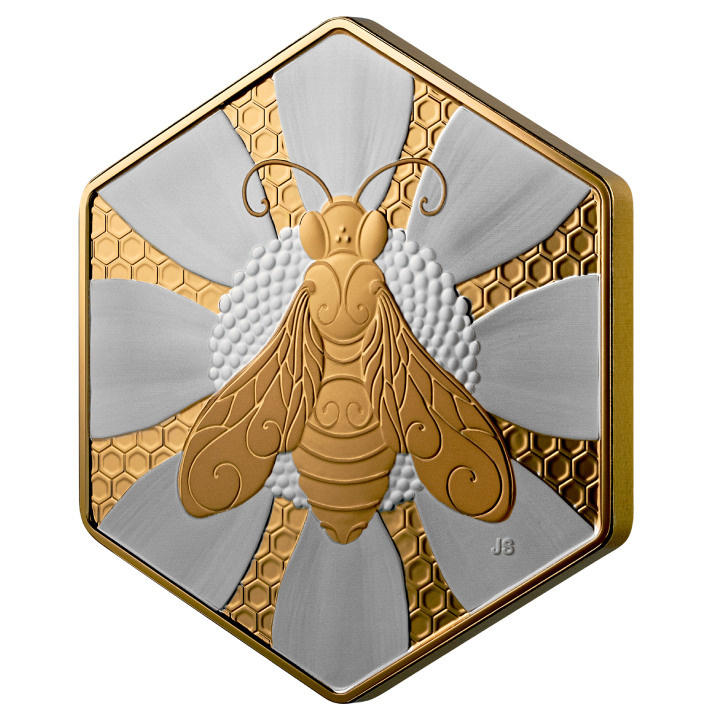 Canadá: El deleite de la naturaleza, la abeja dorada $20 Plata 2025 Reverse Proof