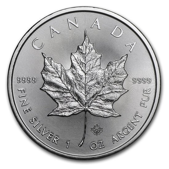 Feuille d'érable canadienne 1 once d'argent 2014