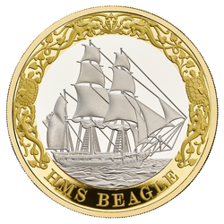 HMS Beagle £2 Gilded Silver 2026 Proof