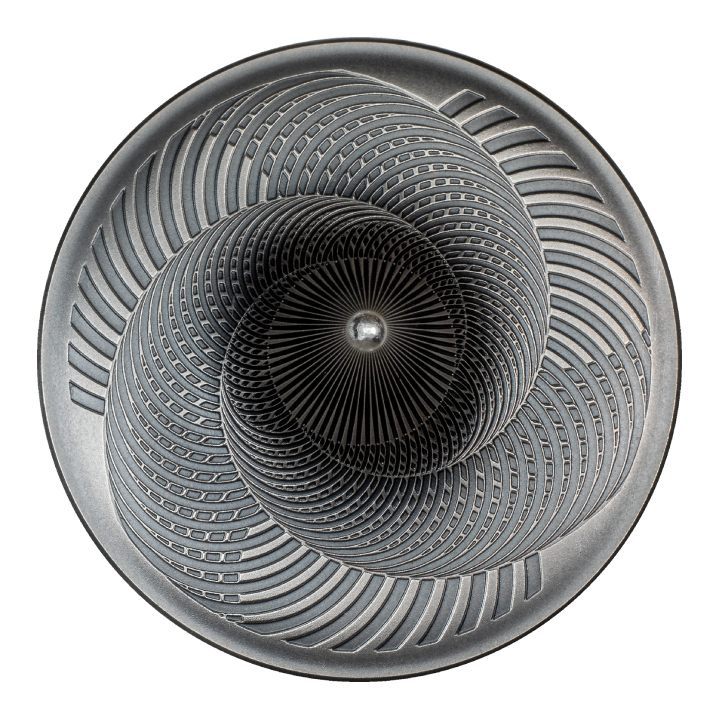 Cook-szigetek: Spinning Coin 1 uncia ezüst 2023 Ultra High Relief Antiqued Coin