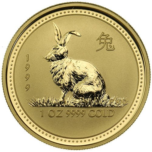 Lunar I: Anno del Coniglio 1 oncia d'oro 1999
