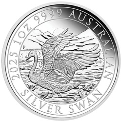 Łabędź 1 uncja Srebra 2025 Proof (Perth Money Expo Anda Special)