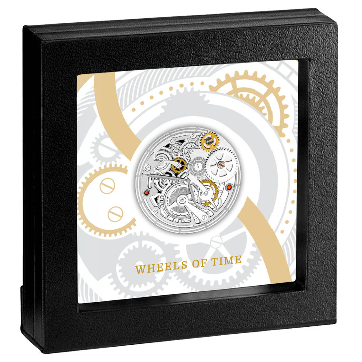 Cameroon: Wheels of Time coloured Silver 2022 Proof Coin