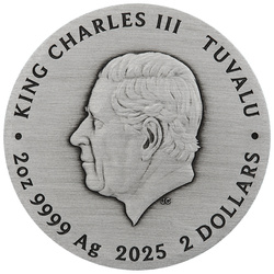 Tuvalu: Fate - The Moirai 2 uncje Srebra 2025 High Relief Antiqued Coin
