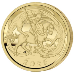 Monedă de aur George and the Dragon Half Sovereign 2025 Proof