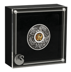 Tuvalu : Lunar III - Année du Tigre 1 once d'argent 2022 Rotating Charm Antiqued Coin