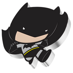 Niue: DC Comics – Batman Flying Chibi Coin, kolorovaná, 1 unce stříbra, 2021, Proof