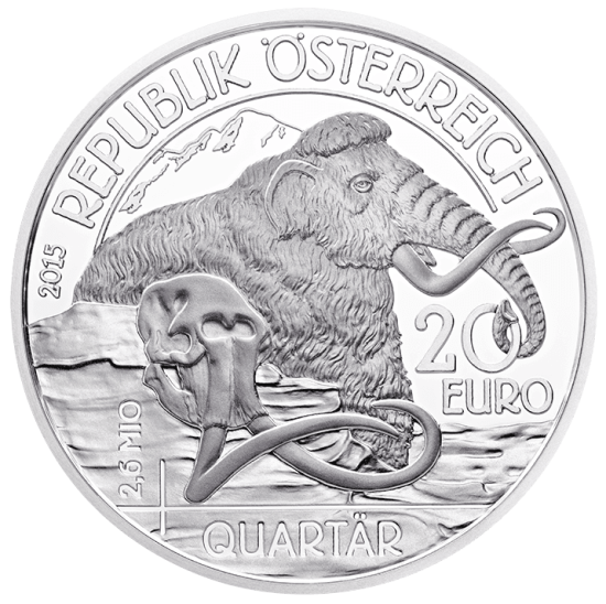 Élet a Földön: Kvaterner 20 euró 2015 Proof