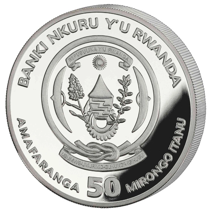 Ruanda: African Ounce - Hiena manchada 1 onza Plata 2026 Proof