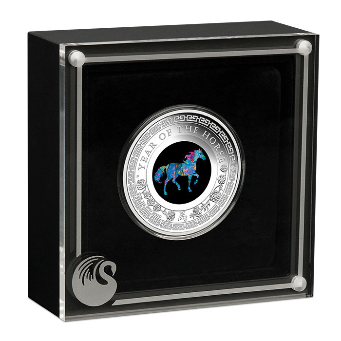 Perth Mint: Lunar III – Rok Koně 1 unce Stříbra 2026 Proof Opal