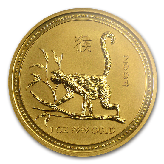 Lunar I: Anno della Scimmia 1 oncia d'oro 2004