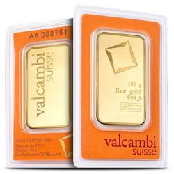 Valcambi 100 gram Goldbarren LBMA GD Refiner
