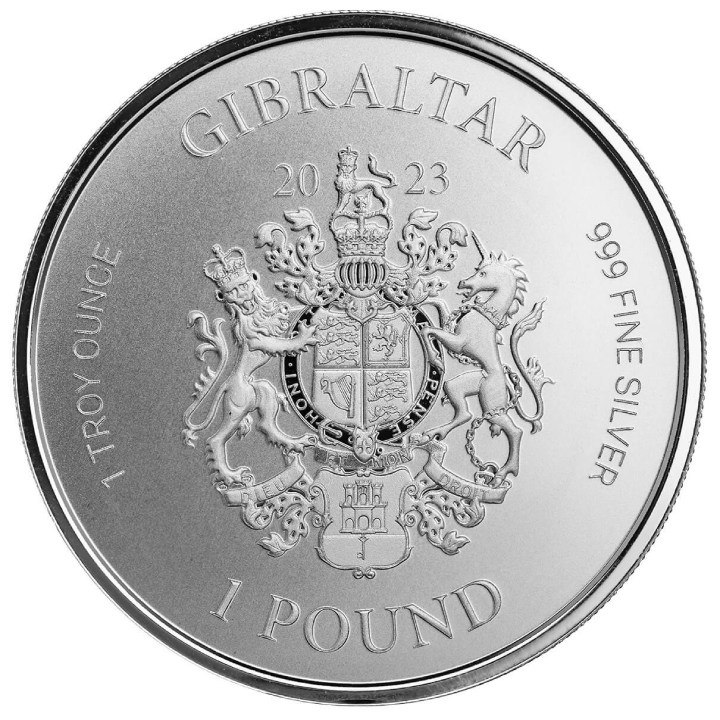 Gibraltar: Lady Justice 1 uncja Srebra 2023 Prooflike