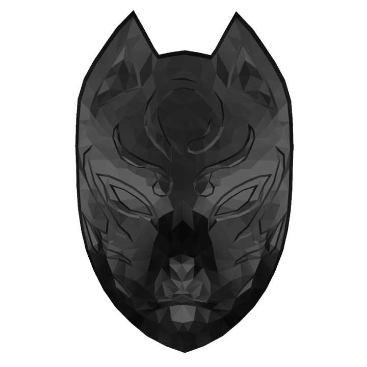 Kitsune 2 oz Plata 2023 Apilable Acabado Oscuro Antiguo