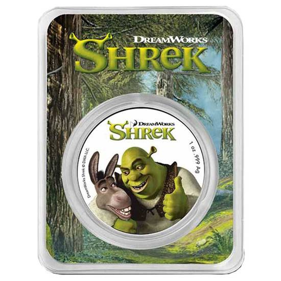 Niue: Shrek coloreado película 20 Aniversario 1 oz Plata 2021