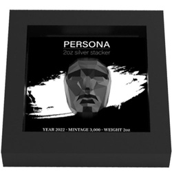Persona Mask Stacker 2 onces d'argent 2022 Dark