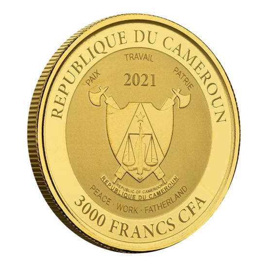 Cameroon: Mandrilll 1 uncja Złota 2021 Proof