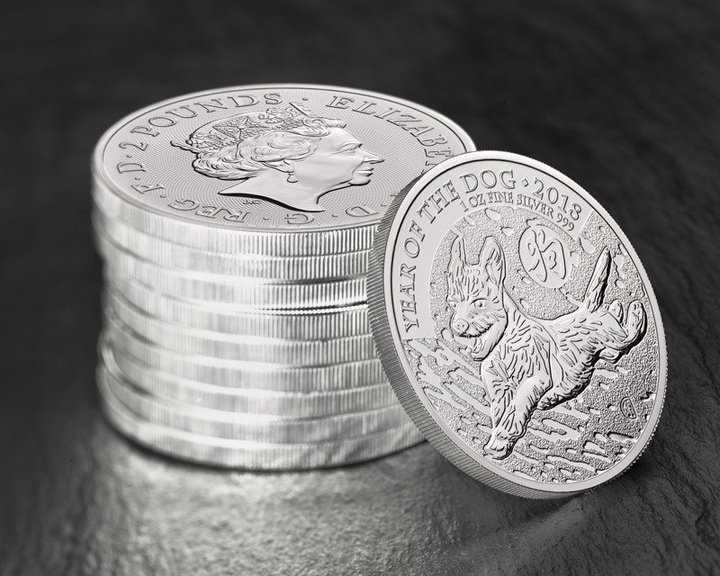 Lunar: Rok psa 1 unce stříbra 2018 Royal Mint