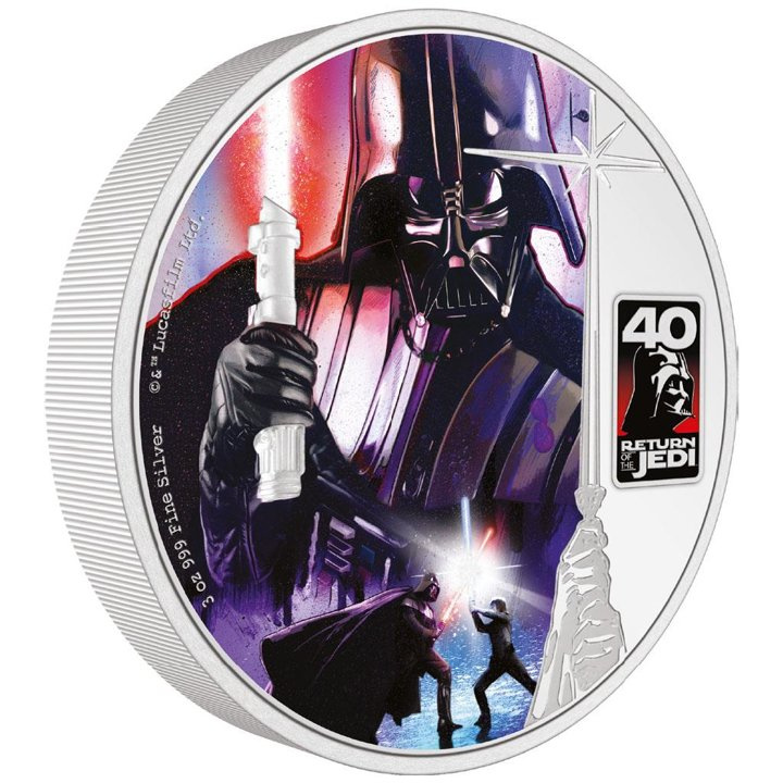 Niue: Star Wars - Return of the Jedi 40 rocznica filmu kolorowany 3 uncje Srebra 2023 Proof