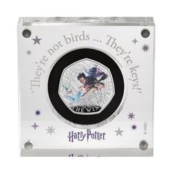 Harry Potter: Winged Keys kolorowany 50p Srebro 2024 Proof
