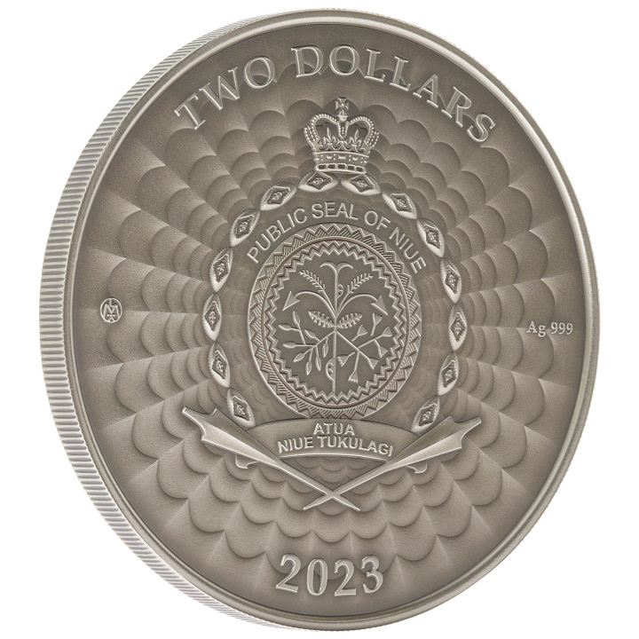 Niue: World of Cryptids - Coco $2 coloured Silber 2023 High Relief ...