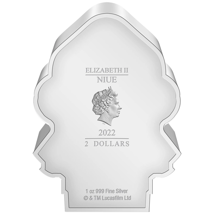 Niue: Star Wars – Admiral Ackbar Chibi Coin, Colorized, 1 oz Silver, 2022, Proof.