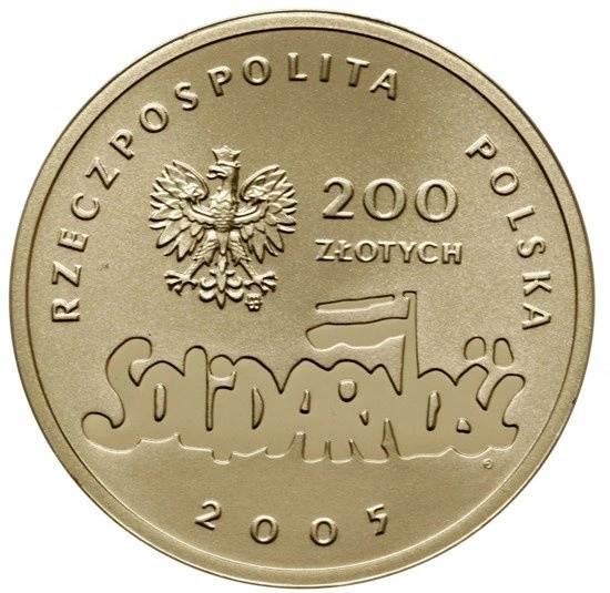 25-lecie NSZZ "Solidarność" 200 zł 2005 Proof