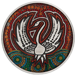 Cisne Negro Maali coloreado 2 oz Plata 2022 Proof