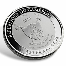 Cameroon: Mandrill coloured 1 oz Silver 2020 Proof