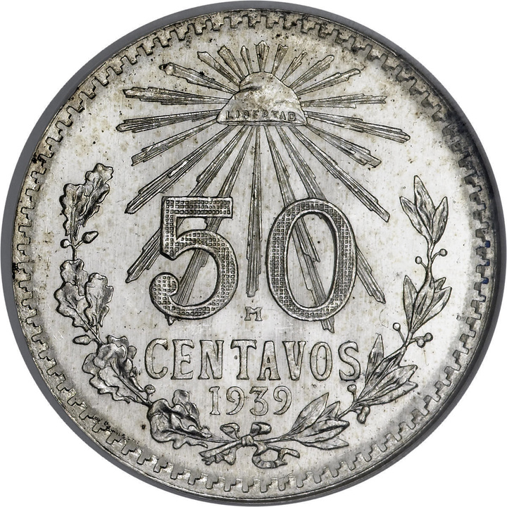 Mexiko: 50 Centavo Stříbro 1921