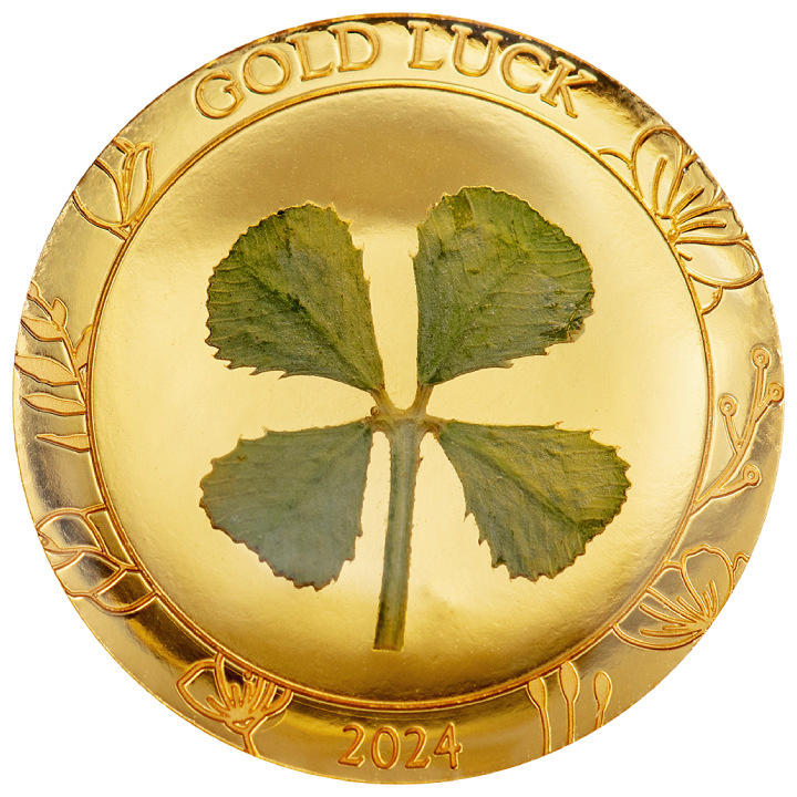 Palau: Four-leaf Clovers - Gold Luck 1 gram Gold 2024 Proof