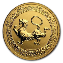 Niue: Niebiańskie Zwierzęta - Biały Tygrys 1 uncja Złota 2019