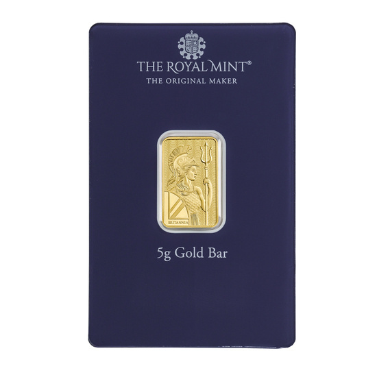 5 grammes de lingot d'or Britannia Best Wishes