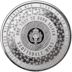 Médaille - La Nativité de Bethléem colorée 1 once d'argent Prooflike