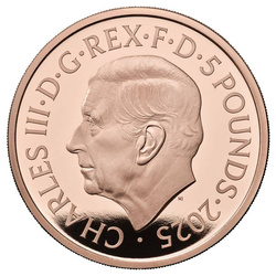 75th Birthday of HRH The Princess Royal £5 Złoto 2025 Proof 