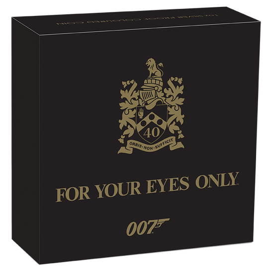 Tuvalu: For Your Eyes Only kolorowany 40. rocznica filmu 1 uncja Srebra 2021 Proof