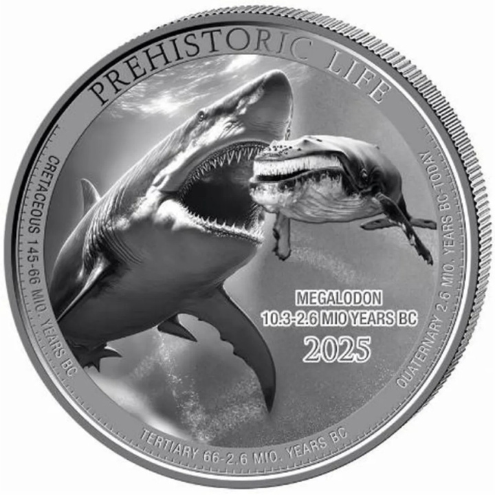 Congo: Prehistoric Life - Megalodon 1 oz Silver 2025