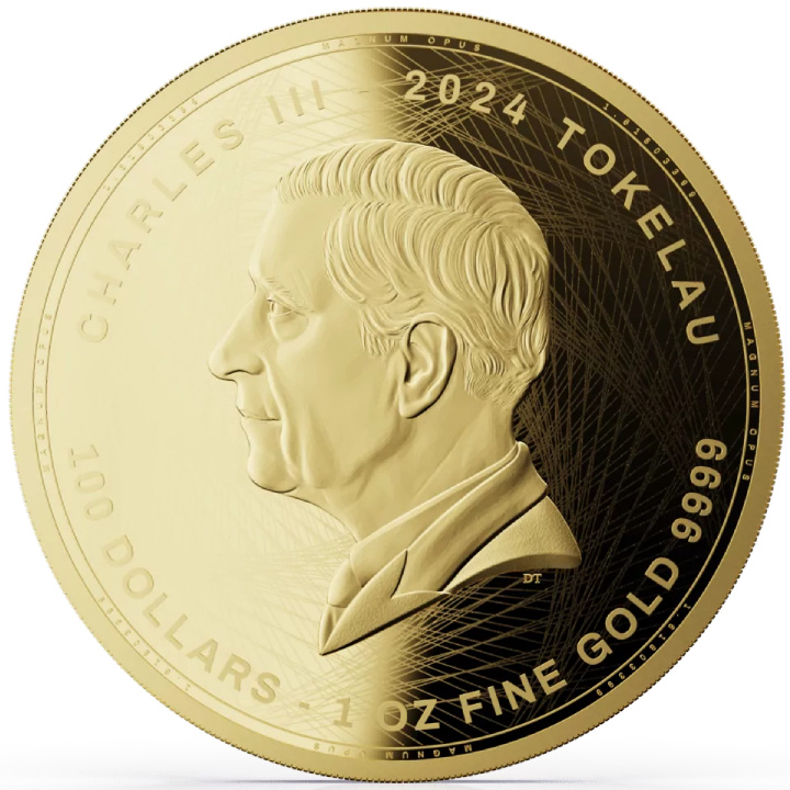 Tokelau: Magnum Opus 1 oz Oro 2024 Prooflike