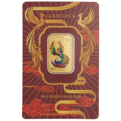 Lingotto d'oro Pamp: Good Luck Phoenix colorato 10 grammi Oro 2026