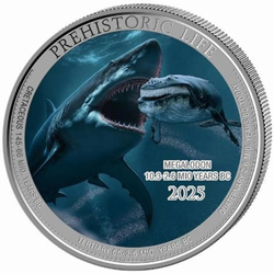 Congo: Prehistoric Life - Megalodon kolorowany 1 uncja Srebra 2025