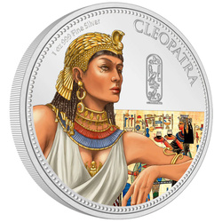 Niue: Women in History – Cleopatra kolorowana 1 uncja Srebra 2023 Proof