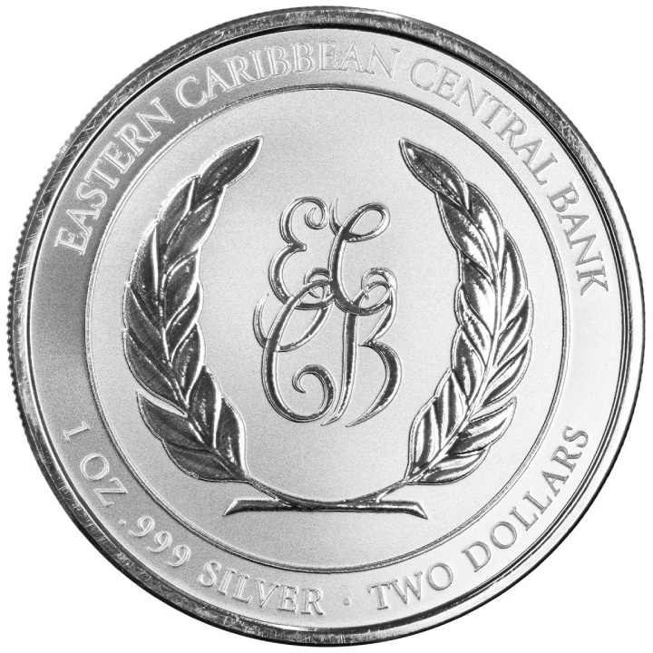 St. Lucia - Flamingos kolorowany 1 uncja Srebra 2024 Proof