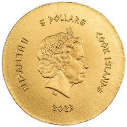 Islas Cook: Antigua Grecia - Abeja de la Miel "Ephesos" 0.5 gramos Oro 2023 Moneda de Seda