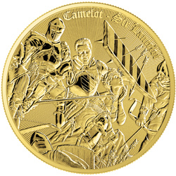Niue: Camelot - Sir Lancelot pozłacany 1 uncja Srebra 2024