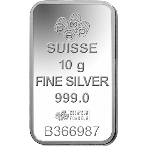 10 gramos Barra de Plata Pamp Suisse Rosa