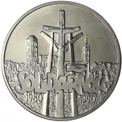 Poland: III RP "Solidarność" 100 000 zloty Silver 1990